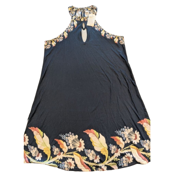 Unbranded Dresses & Skirts - Women's Unbranded Black Floral Halter Neck Aline Dress M